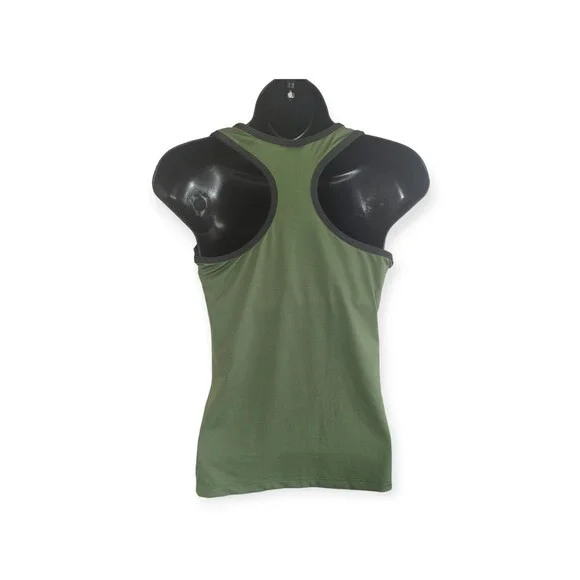 Womens Kathyana Sports Tank Top Racerback Green/Black/White M - Picture 2 of 6